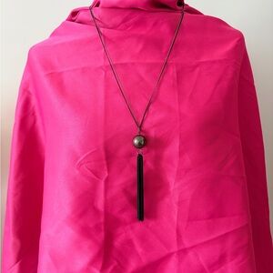 Black and Gunmetal Silver Necklace